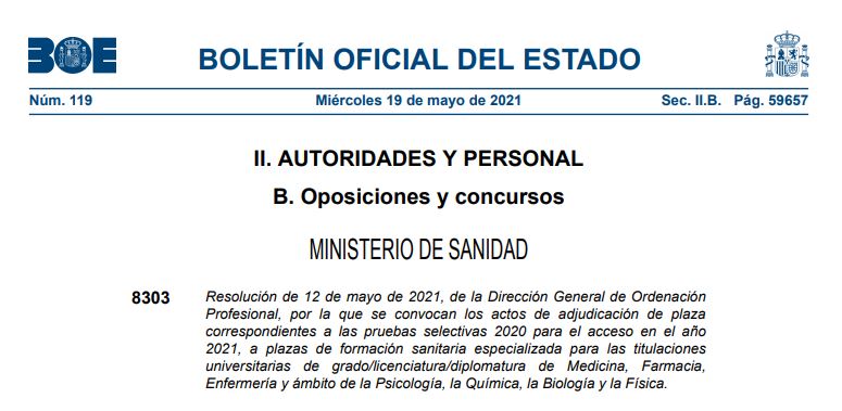 Las enfermeras ponen de manifiesto que el nuevo proceso de elección de plazas EIR por «desprotección y falta de transparencia»