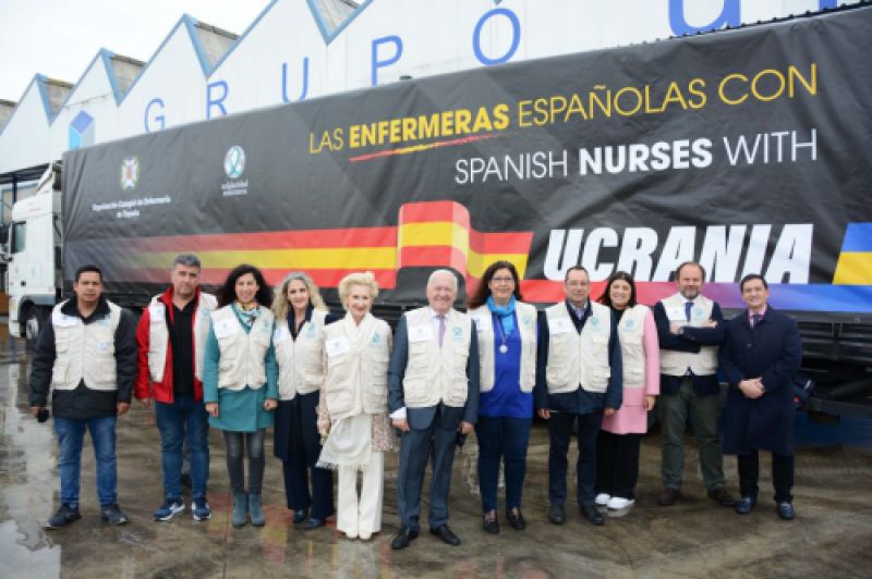 La Organización Colegial de Enfermería envía 16 toneladas de material sanitario a Ucrania